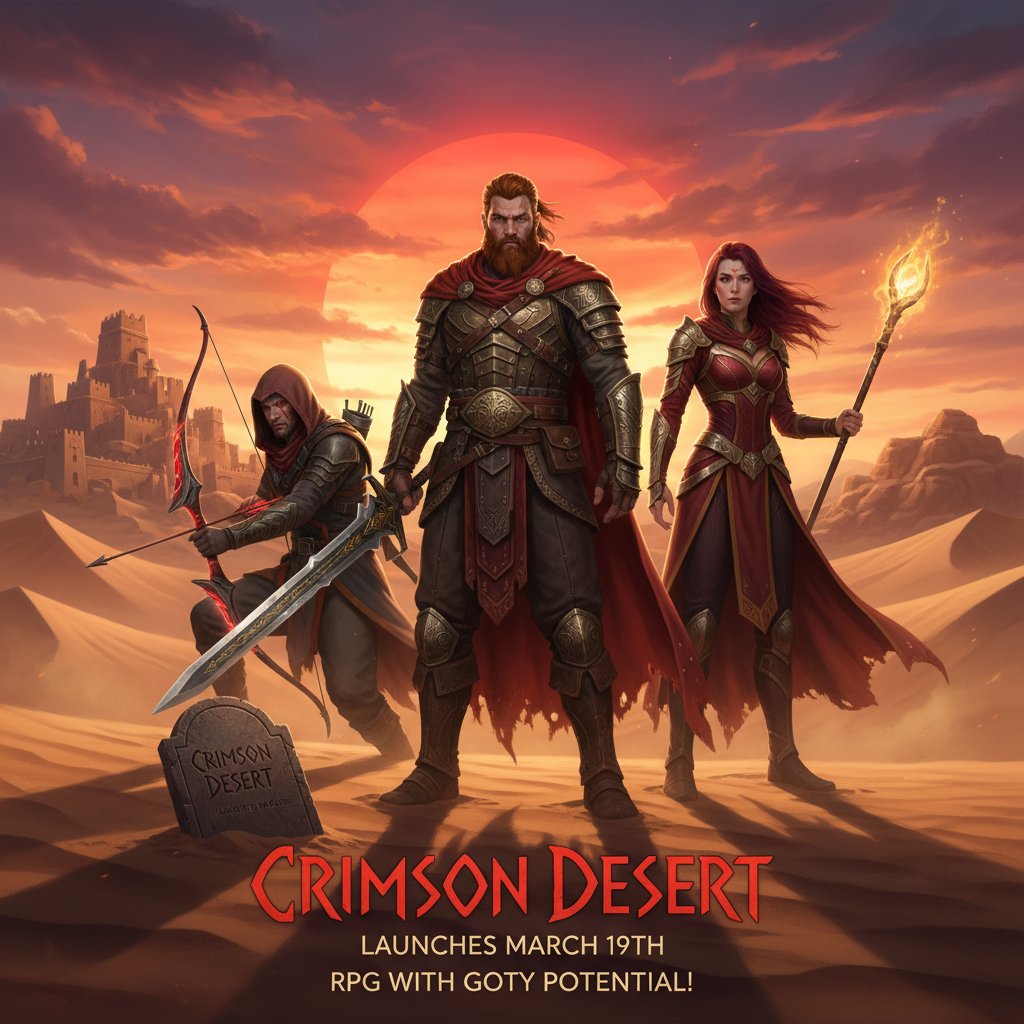 Crimson Desert: The Epic Open-World RPG Arrives March 19!
