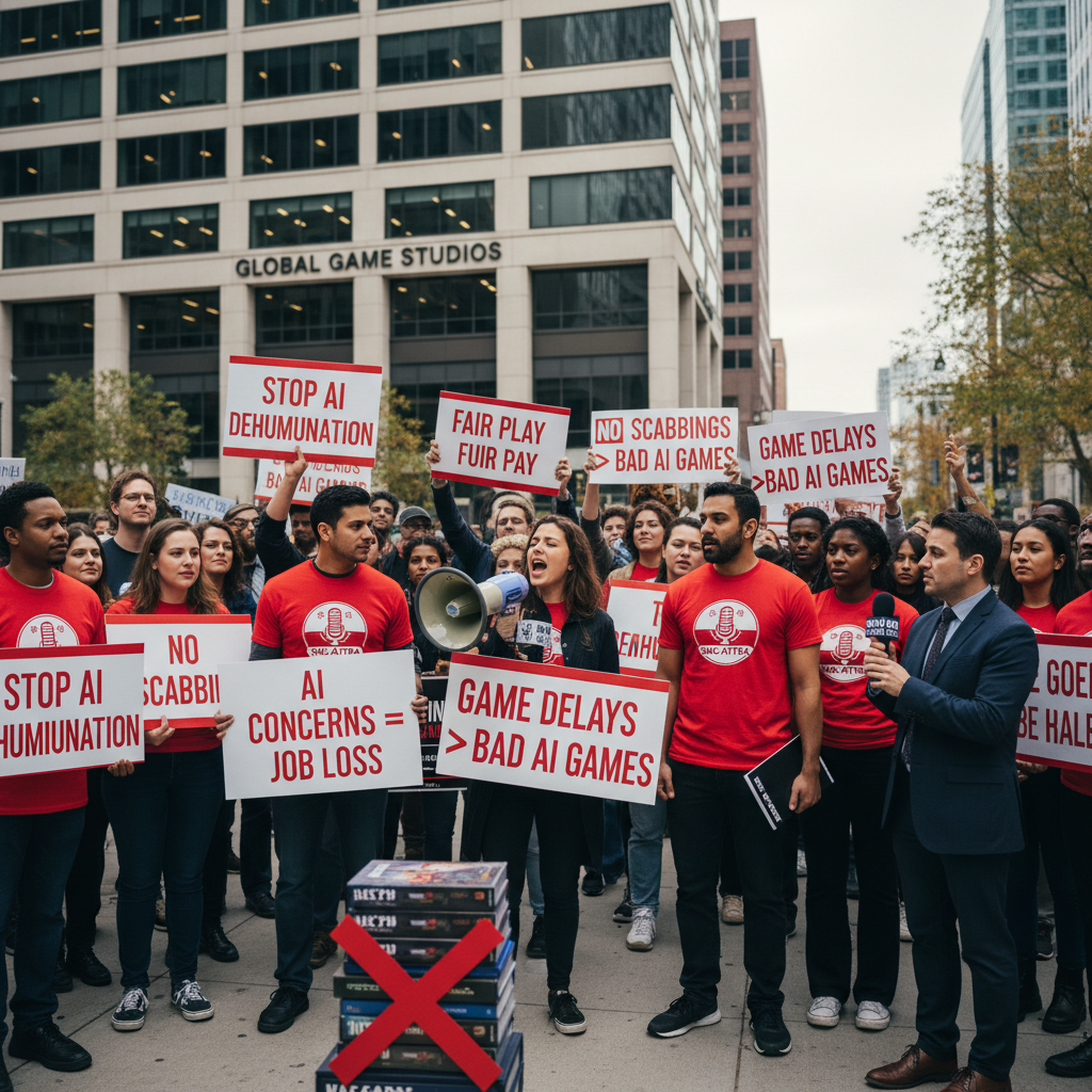 SAG-AFTRA Videogame Strike Now in Effect Due to AI Concerns, Potentially Leading to Game Delays